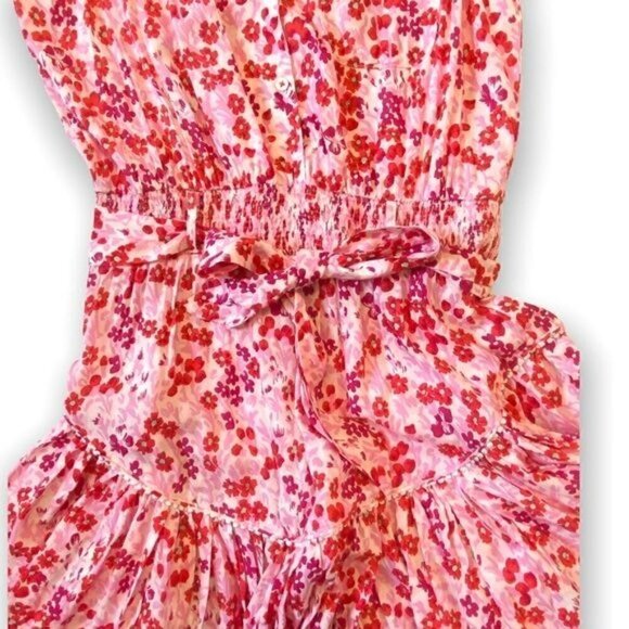 NWT Poupette St Barth Mini Dress, Felicia Floal Mini Dress, Pink Daffodil - Picture 14 of 15